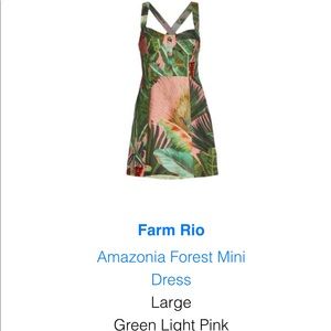 FARM Rio Amazonia Forest Mini Dress - Green and Pink